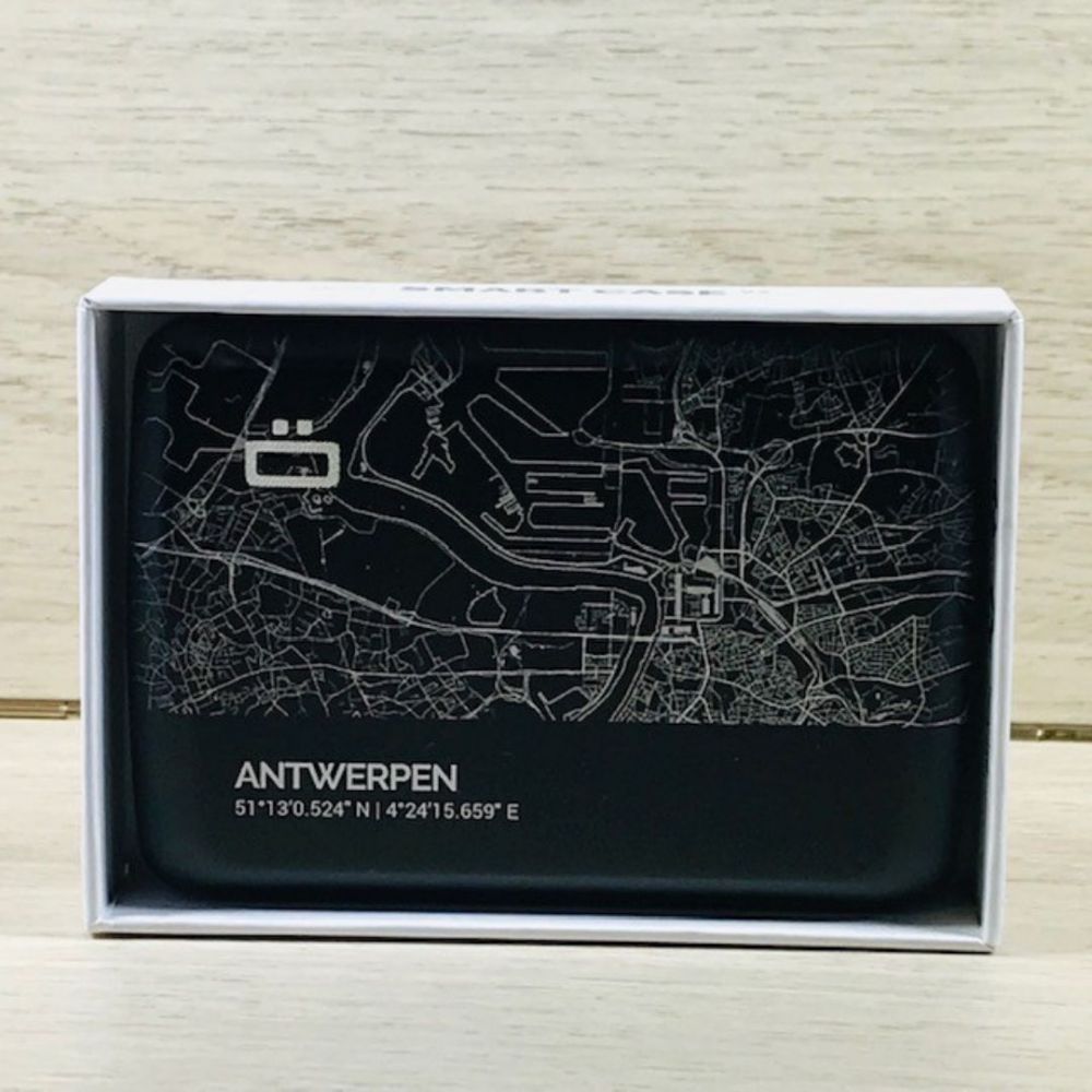 Ögen Design - Smart Case V2 Aluminium Wallet - City Map Antwerpen