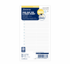 Agendavulling 2023 - Filofax Personal - One Day on A Page Diary - 23-68442