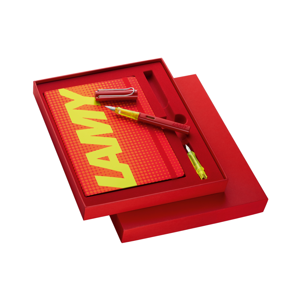 Lamy - AL-Star Glossy Red & Papernotebook Set - Vulpen